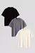 Kit 3 Camisetas Oversized Minimalistas - comprar online