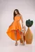 Strapless Midi / Long Dress - Orange