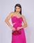 Vestido longo tomara que caia rosa pink - loja online