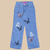Calça Infantil Meninas Wide Leg Jeans Feminina Personagem Estilosa Barra Larga Criança Juvenil(Borboletas,12) - comprar online