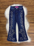 Calça Jeans Flare Feminina Infantil Com Strass Country Ana Castela Calça de Boiadeira Menina Estampa de Cavalo Azul na internet