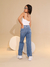 Imagem do Calça Jeans Feminina Wide Leg Infantil e Adolescente com Strass Menina Pantalona Barra Larga