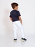 Imagem do Calça Jeans Masculina Branca Infantil Para Menino 4 a 16 Anos Confortável
