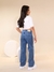 Calça Wide Leg Jeans Lisa Juvenil Com Elástico Infantil do 4 ao 16 Anos Casual Barra Larga Moda Kids - comprar online