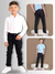 Calça Preta Jeans Infantil Masculina 2 a 16 Casual Slim Fit Básica Lisa