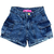 Shorts Jeans Meninas Feminino Cargo Elegante Estiloso Moda Casual