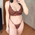 Conjunto lingerie Betina marrom M na internet