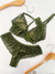 Conjunto lingerie Alice verde P na internet