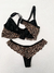 Conjunto lingerie Isabela animal print/preto P na internet