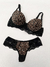 Conjunto lingerie Manuela animal print/preto P - comprar online