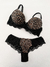 Conjunto lingerie Helena animal print/preto P - comprar online