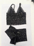 Conjunto lingerie cropped Eloá preto P na internet