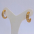 Brinco Meia Argola Vazado em Ouro 18K - comprar online
