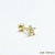 Piercing Reto para Trágus Florzinha com Zircônias em Ouro 18K