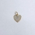 Pingente de Coração com Zircônias em Ouro 18K