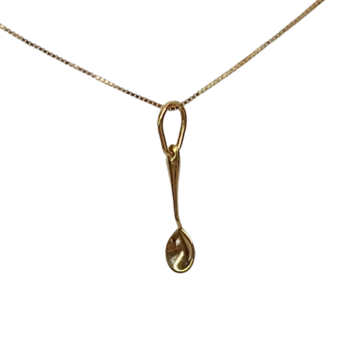 Pingente Coleção Profissões Gastronomia Colher em Ouro 18K