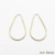 Brinco de Argola Gota Fio Redondo em Ouro 18K