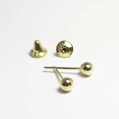 Brinco de Bolinha Baby 3mm em Ouro 18K
