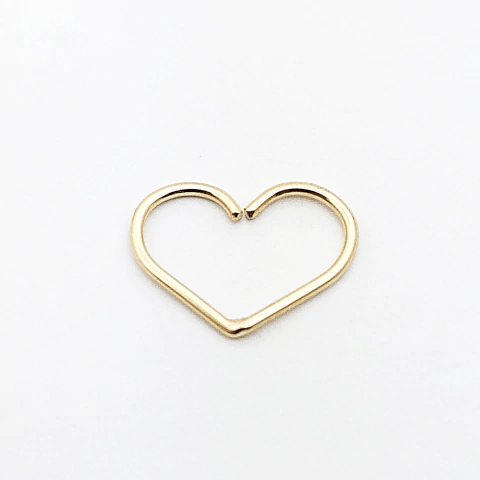Piercing Coração em Ouro 18K