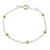 Pulseira Infantil para Bebê Bolinhas com Corrente Cartiê em Ouro 18K