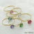 Anel Solitário Pedra Central 6mm Várias Cores em Ouro 18K - comprar online