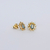 Brinco Delicado com Pedra Azul em Ouro 18K