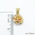 Pingente de Flor Rosa em Ouro 18K na internet