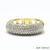 Anel com Zircônias e Aro Detalhado em Ouro 18K - comprar online