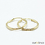 Brinco de Argola Média Fio Redondo em Ouro 18K
