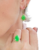 Brinco Pedra Jade Natural em Ouro 18K na internet