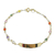 Pulseira Infantil com Chapa e Pedras em Ouro 18K