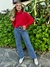 Jeans Mom Fit Dark Blue - Camila Meirelles Moda Feminina