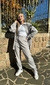 Camisa Oversized Gola Clássica Cinza Claro - Camila Meirelles Moda Feminina