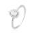 Anel de Prata Gota Branca Cravejada - comprar online