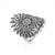 Anel de Prata Mandala Envelhecido Boho - comprar online