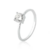 Anel Solitário de Prata com Zircônia 5 MM - comprar online