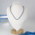 Colar de Prata Cristais Azul Boreal 45cm - comprar online