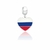 Berloque de Prata Bandeira Rússia