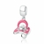 Berloque de Prata Chupeta de Bebê Rosa