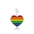 Berloque de Prata Coração Arco-íris LGBTQIA+