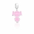 Berloque de Prata Esmaltada Menina Rosa