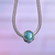 Berloque de Prata Separador Cristal Azul - Coleção Amuletos