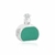 Berloque de Prata Separador Perfume Pavê Verde