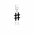 Berloque Hashtag Preto