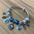 Berloque de Prata Mão de Fátima Pavê Zircônia Azul - comprar online