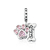 Berloque Patinha e Ossinho Baby Rosa: Delicadeza e Amor em sua Pulseira!