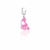Berloque de Prata Pezinho de Bebê Rosa