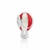 Berloque de Prata Separador Balão Vermelho