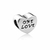 Berloque de Prata Separador Coração One Love Zircônia Rosa
