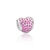 Berloque de Prata Separador Coração Zircônia Rosa - Coleção Memories